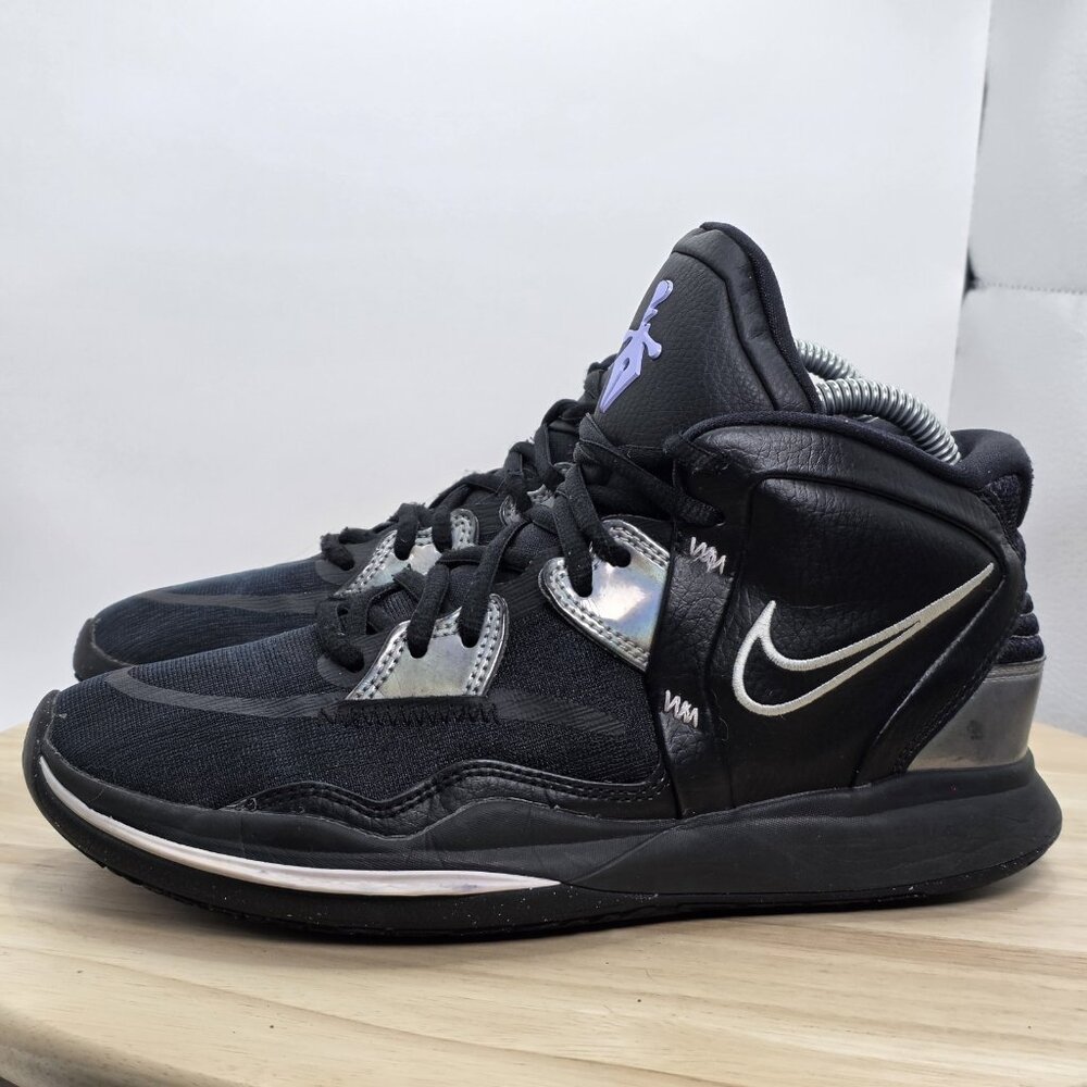 Womens Size 7.5 - Nike Kyrie Infinity Black Metallic Silver Sneakers DD0334-005‎